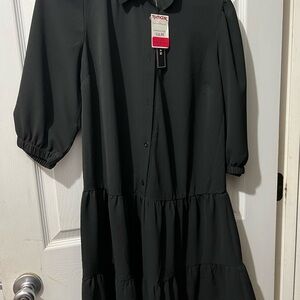 Black Button-Up Dress